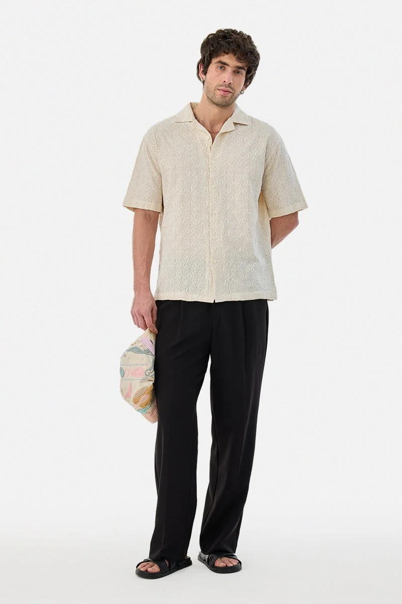 سنيتش Embroided Box Fit Shirt