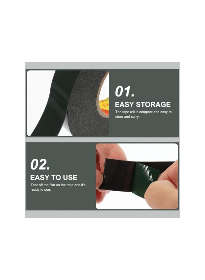 PROMASS promass Double Sided Tape, Mounting Tape Heavy Duty, Removeable PE Foam Tape Strips, Strong Adhesive Tape Waterproof Free Damage for Paint Wall Picture Hanging Poster, 1mm x 12mm x 10m, 3 Rolls  - Image 3