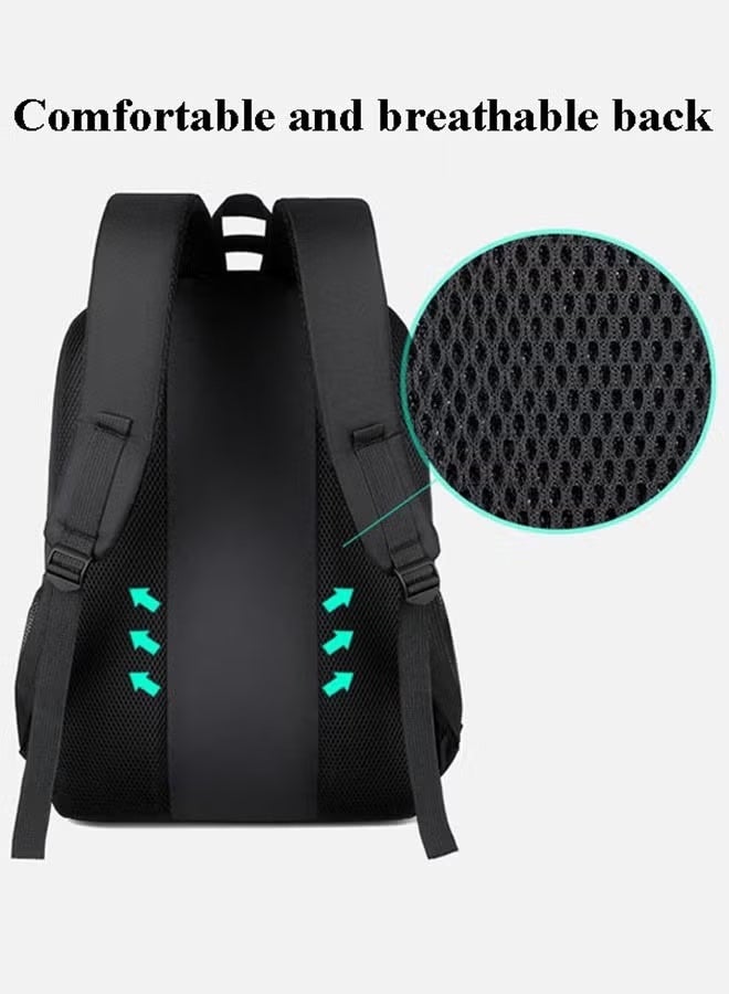 Lightweight schoolbags,Fits 16-Inch Laptop Backpack, Water-Resistant Travel & Business Backpack with USB Charging Port, Anti-Theft College Bag, Extra-Large Carry-On School Backpack for Men, Work, University, Weekend & Daily Use  - Image 5
