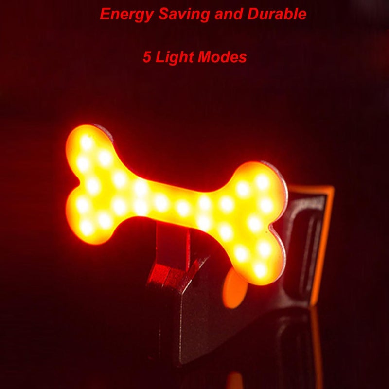 AaiLucky Rechargeable Bike Tail Light, LED Bicycle Rear Light for Night Riding, Bright Girls Heart Shape Bike Taillight, Cycling Warning Light for Adults Kids Women, 5 Lighting Mode & Waterproof - Image 2
