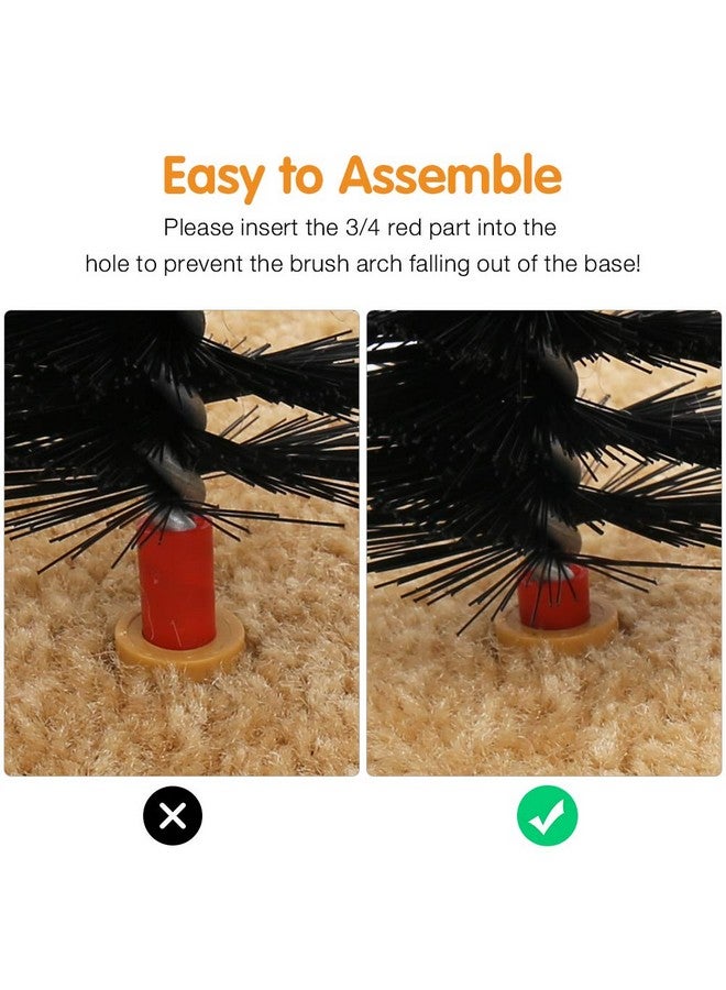 SSAWcasa Cat Scratcher, Cat Brushes for Indoor Cats, Cat Arch Self Groomer Scratching Board Scratch Pad, Cat Hair Brush for Shedding, Cat Face Head Self Grooming Brush Post for Deshedding w/Cute Kitten Toy - Image 5