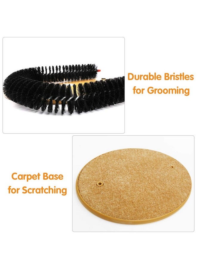 SSAWcasa Cat Scratcher, Cat Brushes for Indoor Cats, Cat Arch Self Groomer Scratching Board Scratch Pad, Cat Hair Brush for Shedding, Cat Face Head Self Grooming Brush Post for Deshedding w/Cute Kitten Toy - Image 2