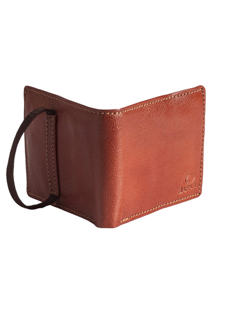 Real Leather Wallet for Men(sa126), Bifold Mens Wallet, Minimalist Front Pocket Wallet for Men with Gift Box - 8 Card Slots and 10 ID Window - Image 1