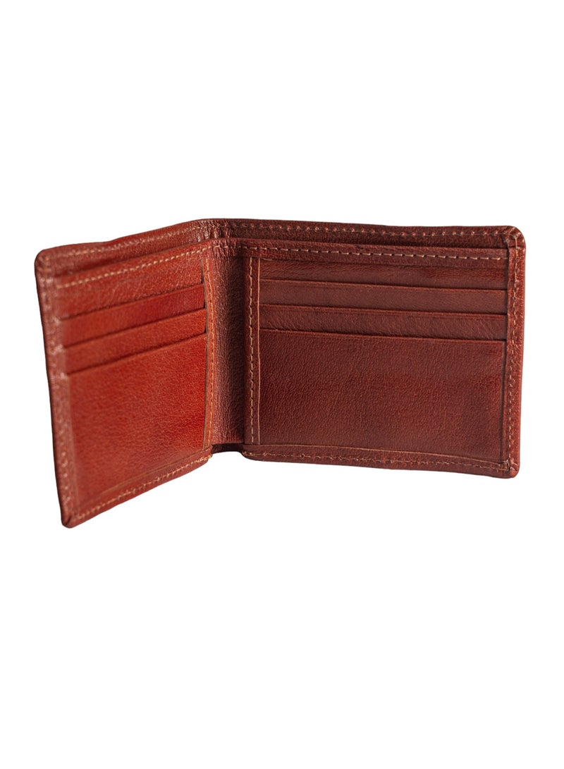Real Leather Wallet for Men(sa126), Bifold Mens Wallet, Minimalist Front Pocket Wallet for Men with Gift Box - 8 Card Slots and 10 ID Window - Image 4