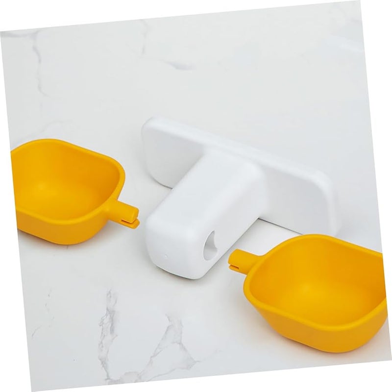 وعاء طعام وشراب القطط المرتفع مجموعة معلقة على الحائط مغذي مزدوج - Image 4