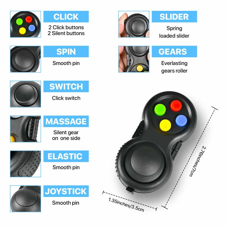 Dr.Kbder 5PC Fidget Toys Adults Set Fidgets for Classroom Must Have Autism Sensory Pack Figette Cube ADHD Special Treasure Prize Tool Stress Relief Desk Cool Gadget for Kid Easter Basket Stuffers for Teen Boys - Image 3