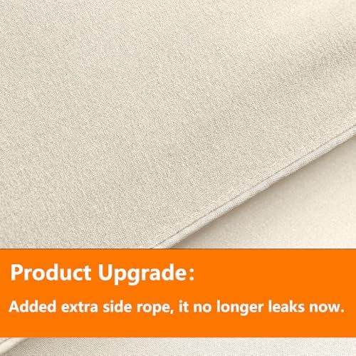 TAIMIT Light Beige Queen Size Comforter Set - 7 Pieces, Bed in a Bag Bedding Sets with All Season Soft Quilted Warm Fluffy Reversible Comforter,Flat Sheet,Fitted Sheet,2 Pillow Shams,2 Pillowcases - Image 3