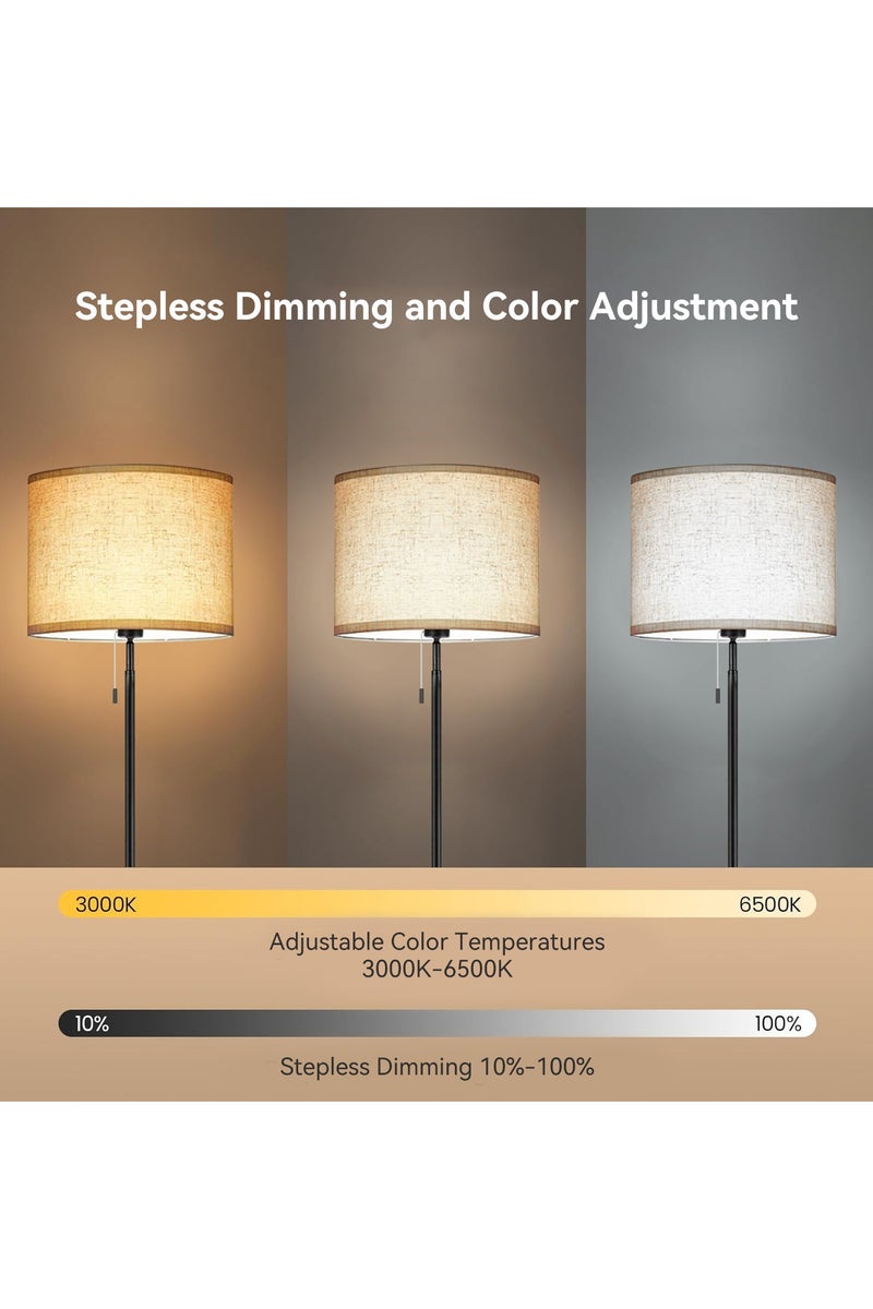 Perfin Tall Floor Lamp - Nordic Standing Lamp for Living Room, Bedroom, Office, 12W Dimmable 3-Color LED with Timer & Night Light, Remote/App/Manual, Weighted Base - Image 2