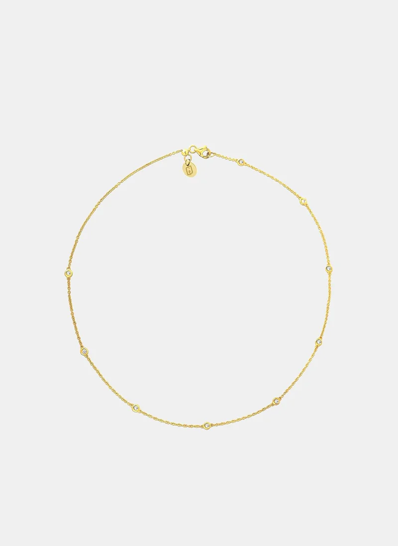 ليو جو قلادة بعناصر مستديرة مرصعة بالكريستال