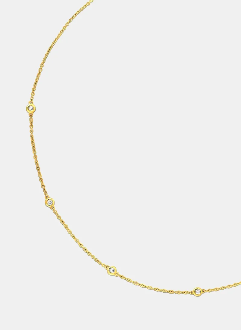 ليو جو قلادة بعناصر مستديرة مرصعة بالكريستال