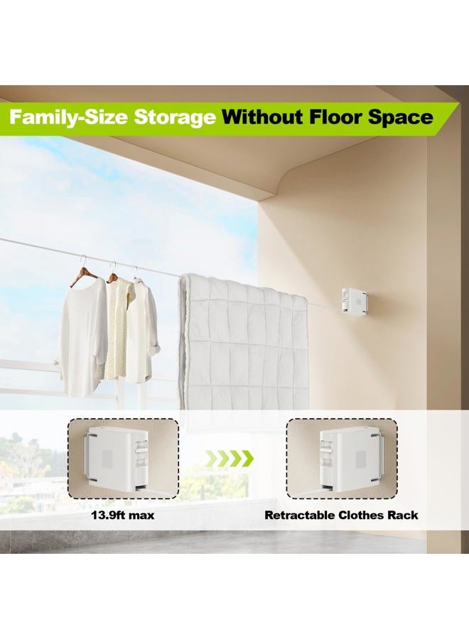 Magic Phoenix TPU Retractable Clothesline for Indoor & Outdoor – Heavy‑Duty Windproof Wall‑Mounted Drying Line, Multi‑Hanging Design for Home, Balcony & Garden - Image 3