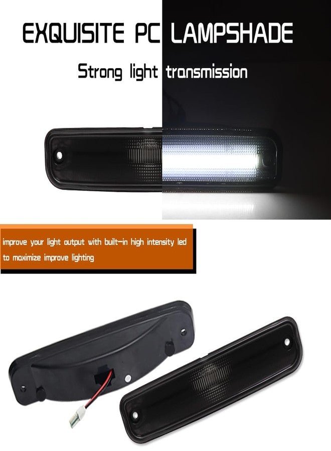 Tonsya For 73 74 75 76 77 78 79 80 GMC Chevy Pickup Blazer Suburban Jimmy C10 C20 C30 GMC Front Bumper Signal Side Marker lights Smoked Lens 915557 915558 GM2550115 GM2551107 - Image 2