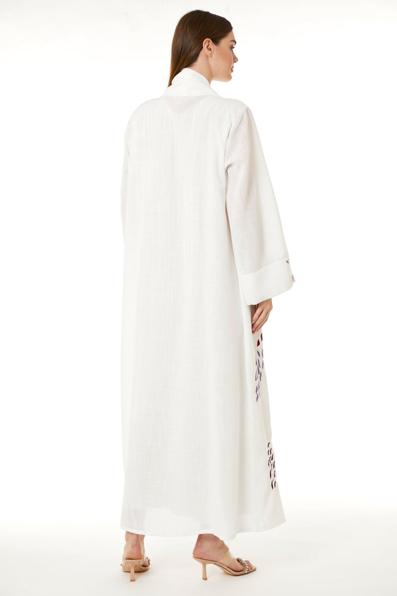 مويستريت عباية بأكمام واسعة مطرزة - Image 3