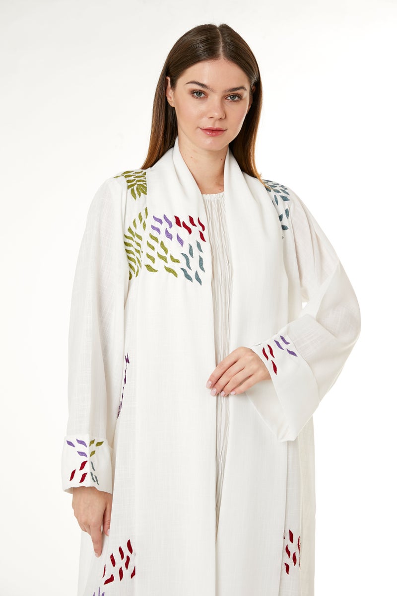 مويستريت عباية بأكمام واسعة مطرزة - Image 5