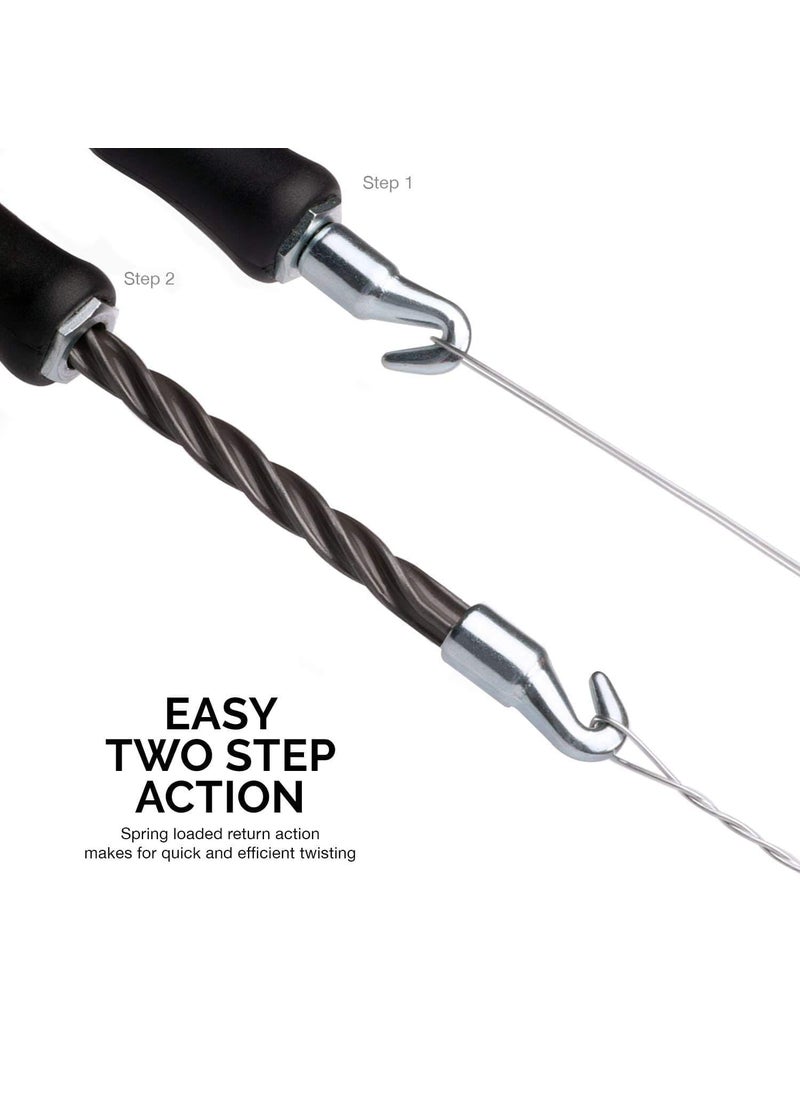 KP2 - KP2 Semi Automatic Fast Rebar Wire Twisting Machine Concrete Slab Work Metal Wire Twister Fence Like Cutting Pliers Pull Tie Tool 30cm Long - Image 1