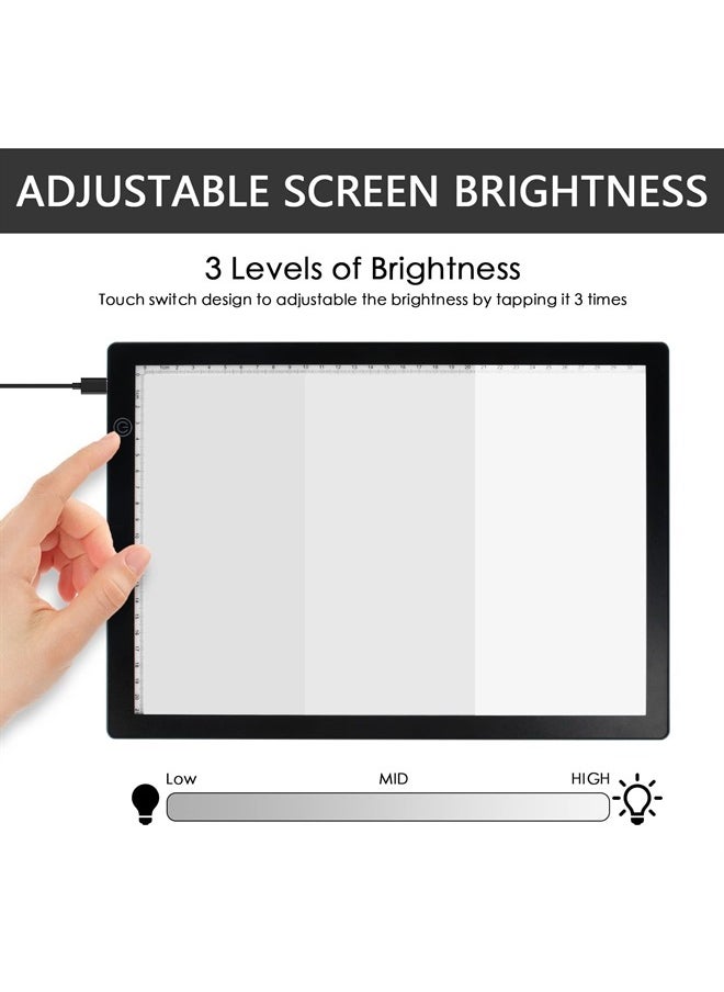 MAFUEAY - Slide Viewer Light Box, for Viewing Scanning Negatives and Slides, Artist Sketching, Ultra-Thin A4 Light Pad Scanner with 3 Adjustable Brightness and USB Powered - Image 1