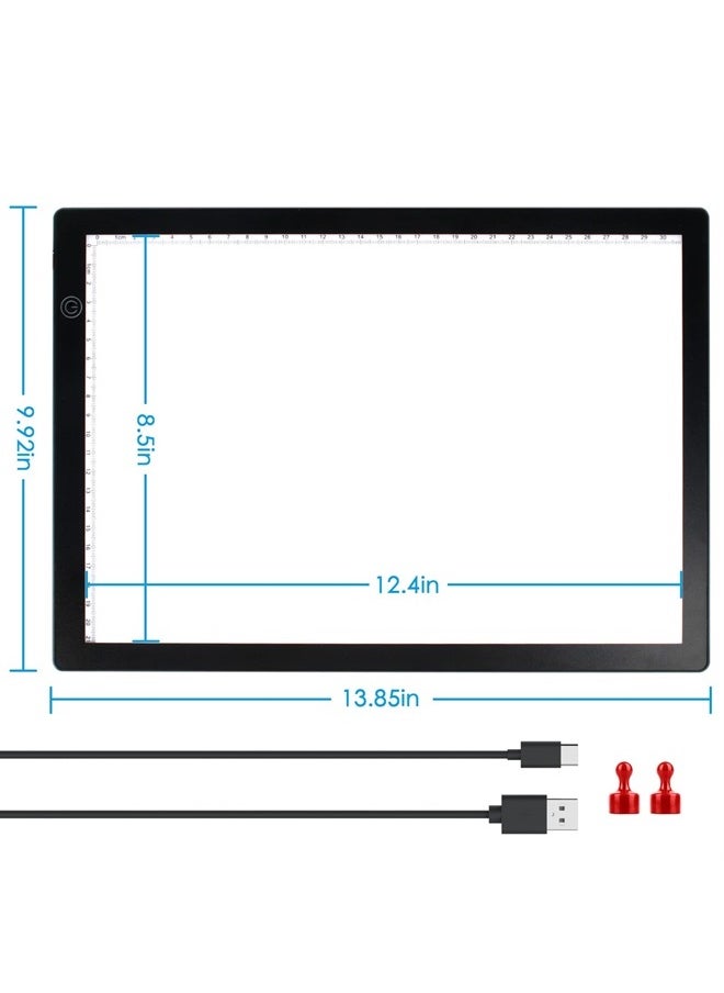 MAFUEAY - Slide Viewer Light Box, for Viewing Scanning Negatives and Slides, Artist Sketching, Ultra-Thin A4 Light Pad Scanner with 3 Adjustable Brightness and USB Powered - Image 1