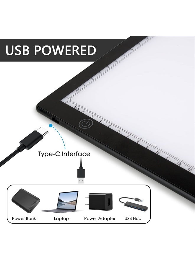 MAFUEAY - Slide Viewer Light Box, for Viewing Scanning Negatives and Slides, Artist Sketching, Ultra-Thin A4 Light Pad Scanner with 3 Adjustable Brightness and USB Powered - Image 1