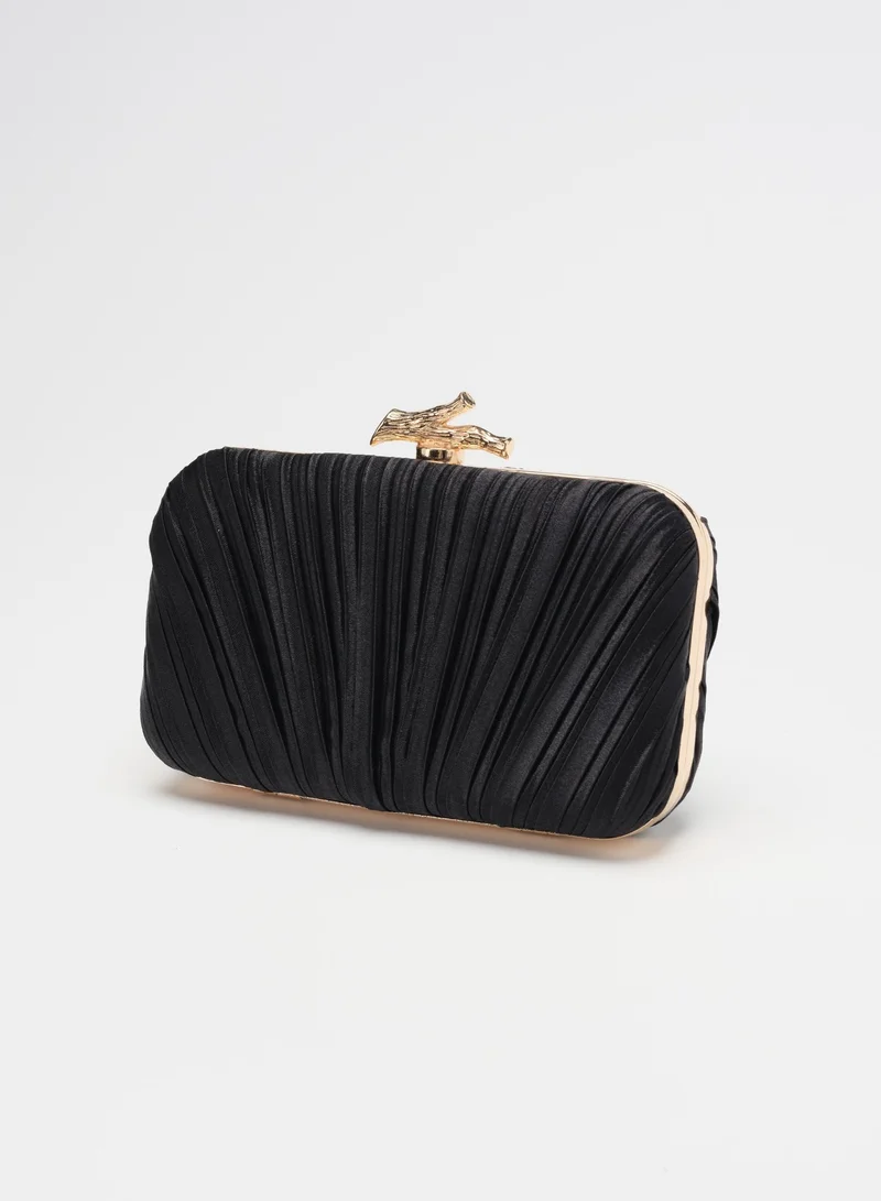 Sunfere Branch Clasp Texture Clutch