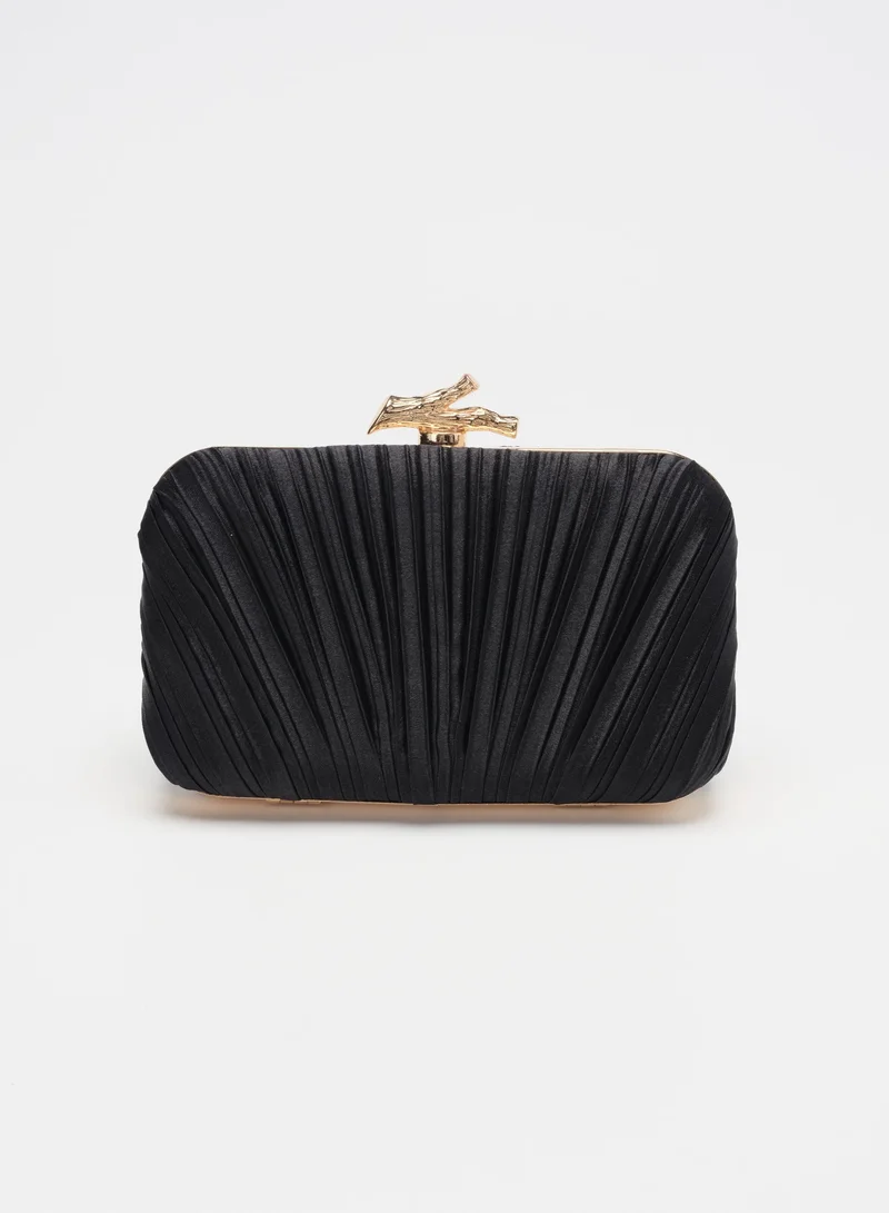 Sunfere Branch Clasp Texture Clutch