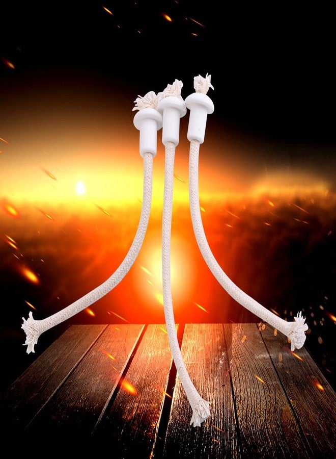 Estink Pack of 7 Oil Lamps Wicks with Ceramic Holders, Cotton Replacement Wick for Alcohol Lamp Kerosene Oil Lantern Candle Wine Bottle Garden Torch - Image 3