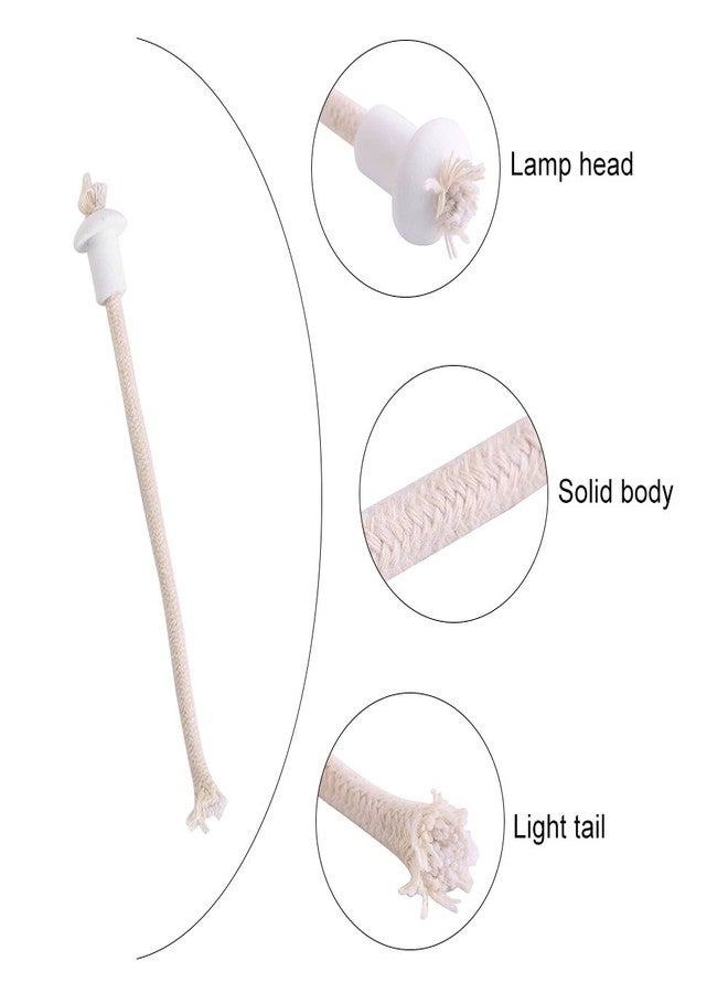 Estink Pack of 7 Oil Lamps Wicks with Ceramic Holders, Cotton Replacement Wick for Alcohol Lamp Kerosene Oil Lantern Candle Wine Bottle Garden Torch - Image 4