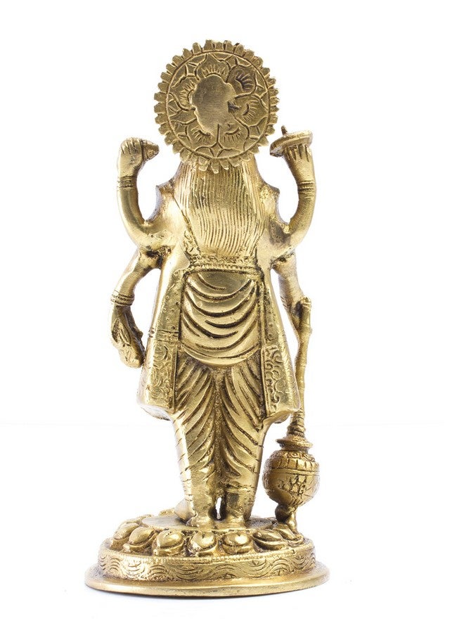 Mohan Jodero Brass Lord Vishnu Idol for puja/Laxmi Narayan Statue - Image 2