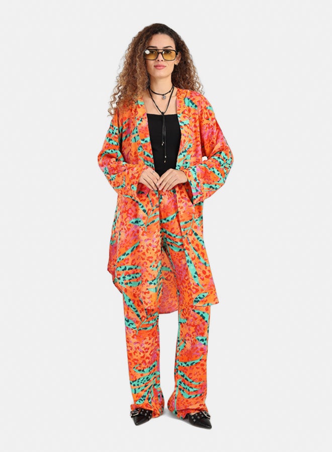 Carina Printed Cardigan with Side Slits - Image 5