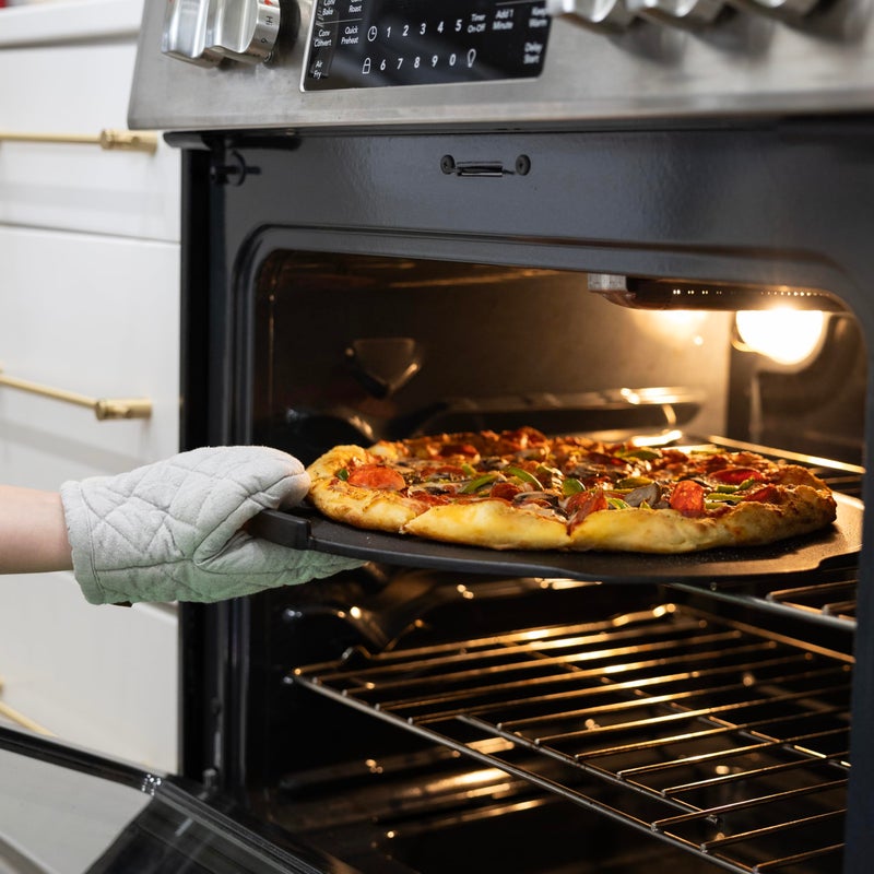 Outset Cast Iron Grill Pizza Pan, 18" Pizza Stone For Oven and Grill - Image 2