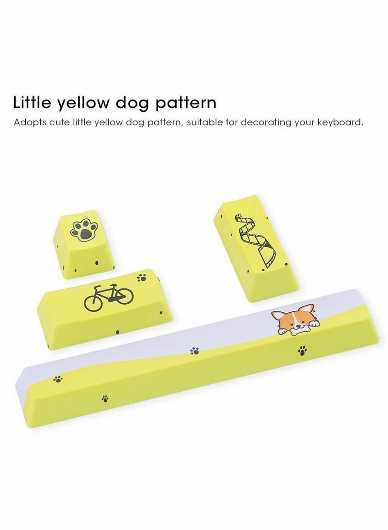 Y&D Keycaps Mechanical Keyboard, Little Yellow Dog Pattern Caps with Space Key Cap, ESC Enter Numpad Cap for Keyboard Universal Gift - Image 2