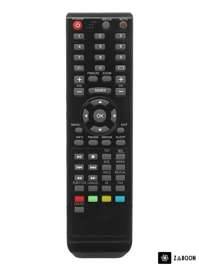 Zaboon TV Remote Control Black