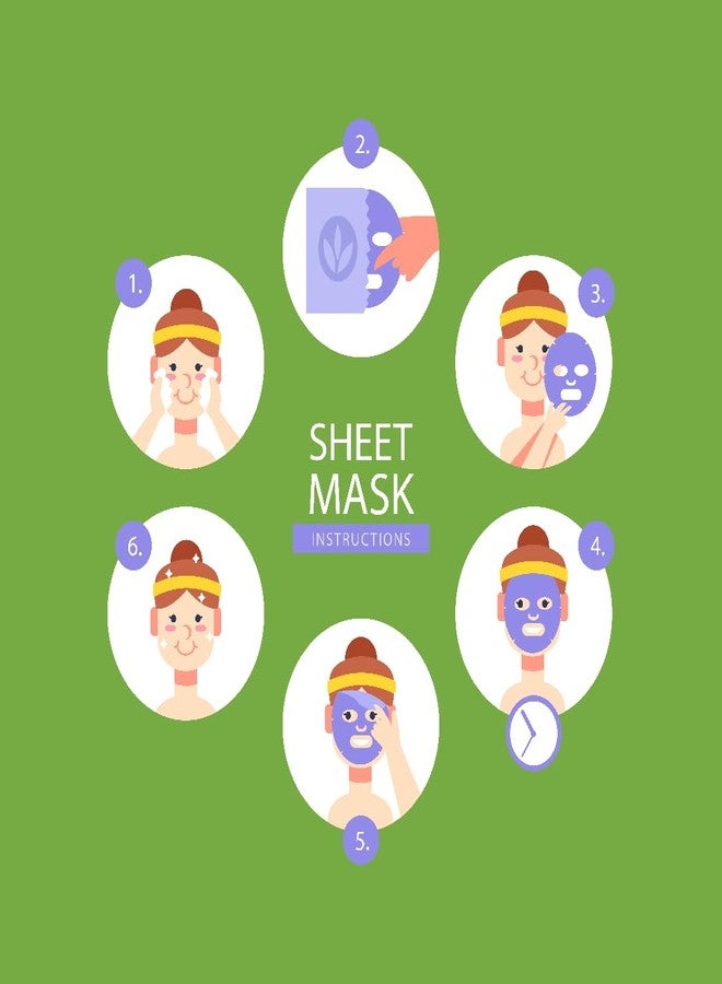 Masking Green Tea glowing Skin and fairness Beauty Facial Sheet Mask with Natural serum for daily use, ideal for women and men, 20ml Each (Pack of 1) - Image 5