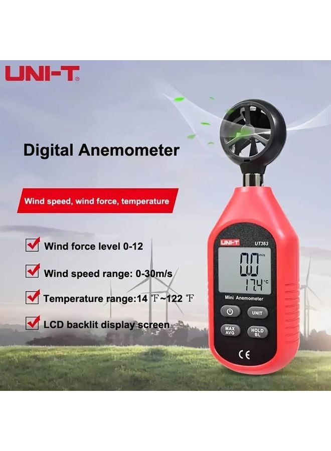 UNI T Digital Anemometer Handheld Wind Speed Temperature Cold Air Measurement - Image 2
