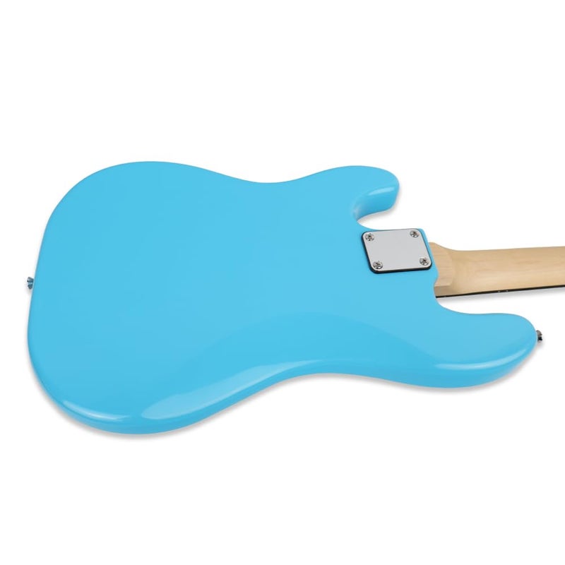 Demusea electric P bass guitar full size standard 4string glossy blue 34inch scale length maple neck phoenix body fixed bridge 1V 1T control for beginner starter practice party show(BLUE-YPB30) - Image 4