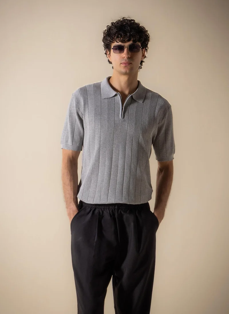 شايبس VERTICAL TEXTURED POLO SHIRT