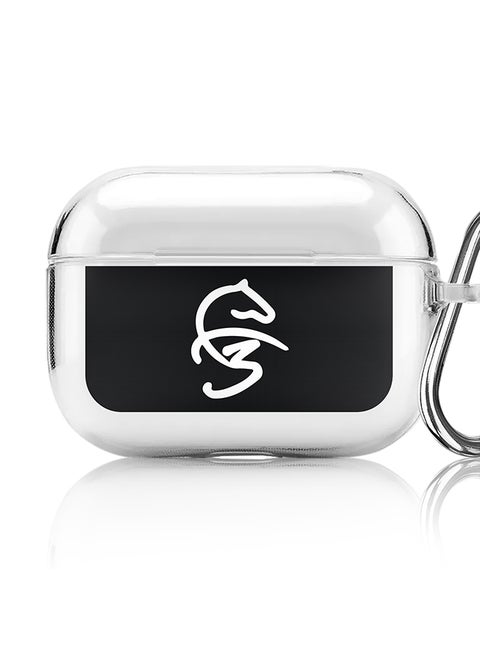 Classic Clear printed Case for Apple AirPods Pro 2nd Generation Thin Transparent Cover [Designed for Apple AirPods Pro 2nd Generation] - Faz3 Style Black