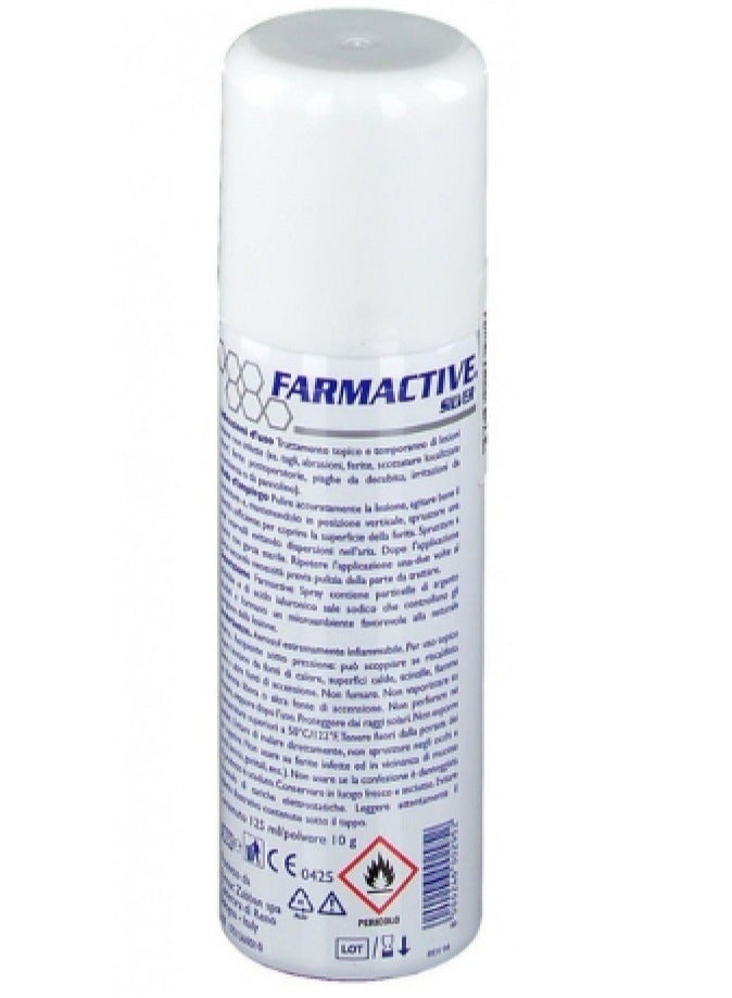 فارماك زبان بخاخ فارماكتيف سلفر الإيطالي الأصلي للقدم السكرى و الحروق وقرح الفراش والجروح ما بعد العمليات 125 مل - Image 4