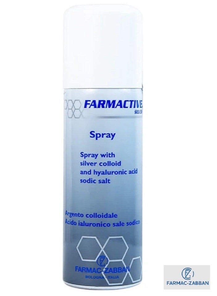فارماك زبان بخاخ فارماكتيف سلفر الإيطالي الأصلي للقدم السكرى و الحروق وقرح الفراش والجروح ما بعد العمليات 125 مل - Image 1