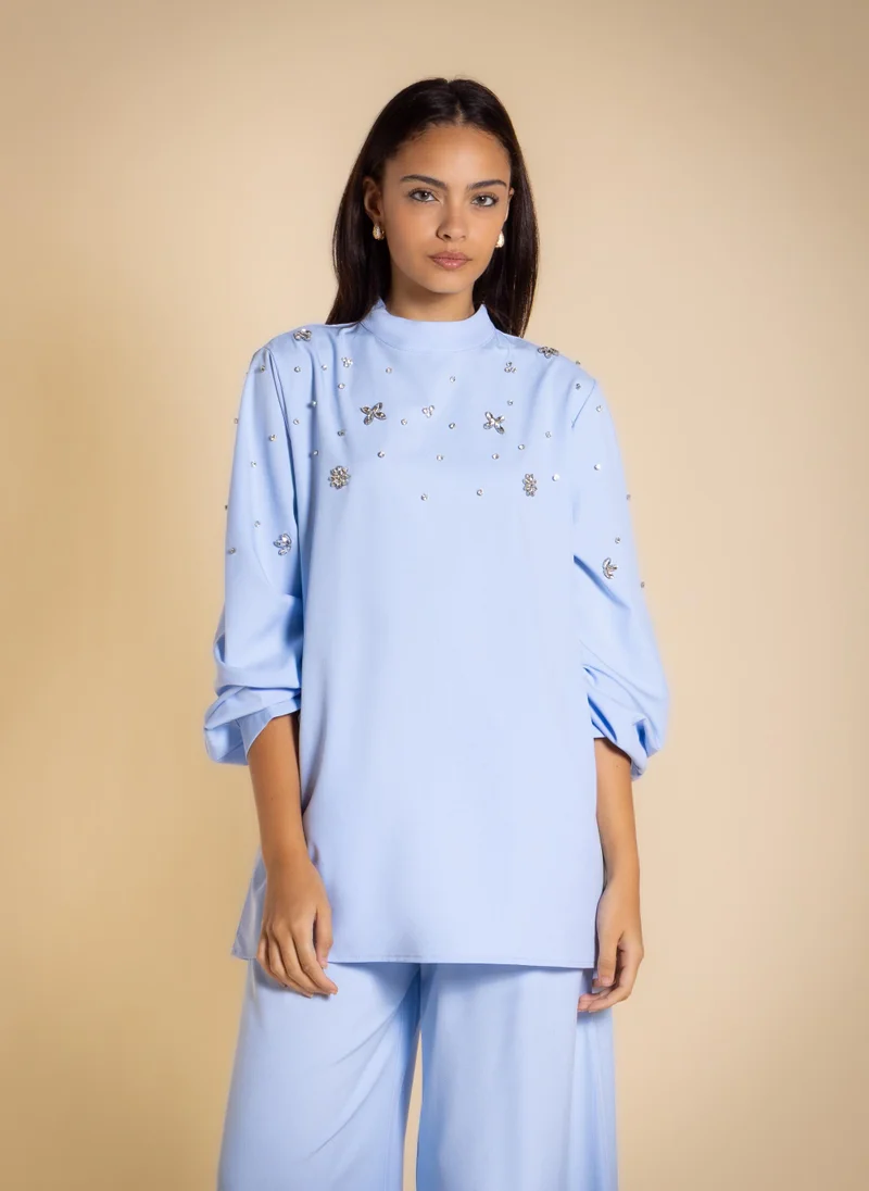 شايبس RHINESTONES BLOUSE SET