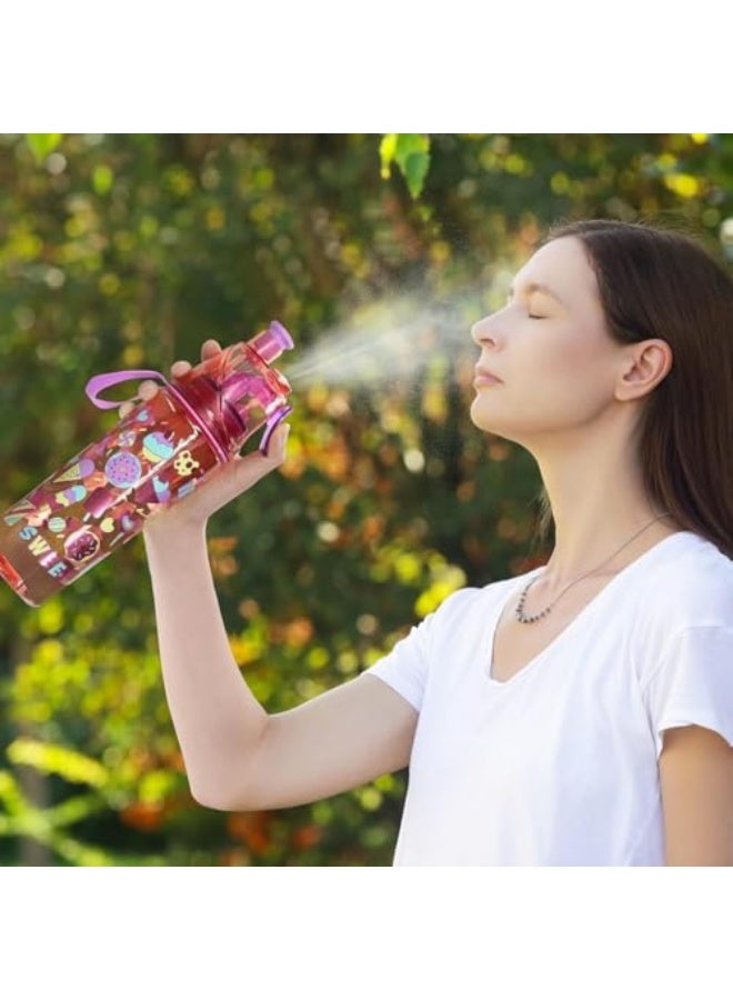 X spring Spray Water Bottles for Kids, 500ml Capacity Hydration Bottle with Spray Nozzle, Fun Water Spray Bottle for Cycling, Hiking and Gym, Perfect Gift for Active Children - Image 4