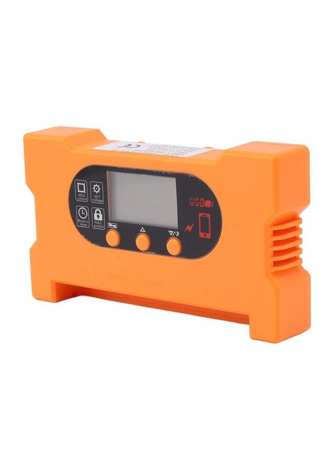 NIBEMINENT - Solar Charge Controller Dual USB Type C Fast Charge Solar Charge Discharge Controller for 12V 24V Battery Charging 100A - Image 1