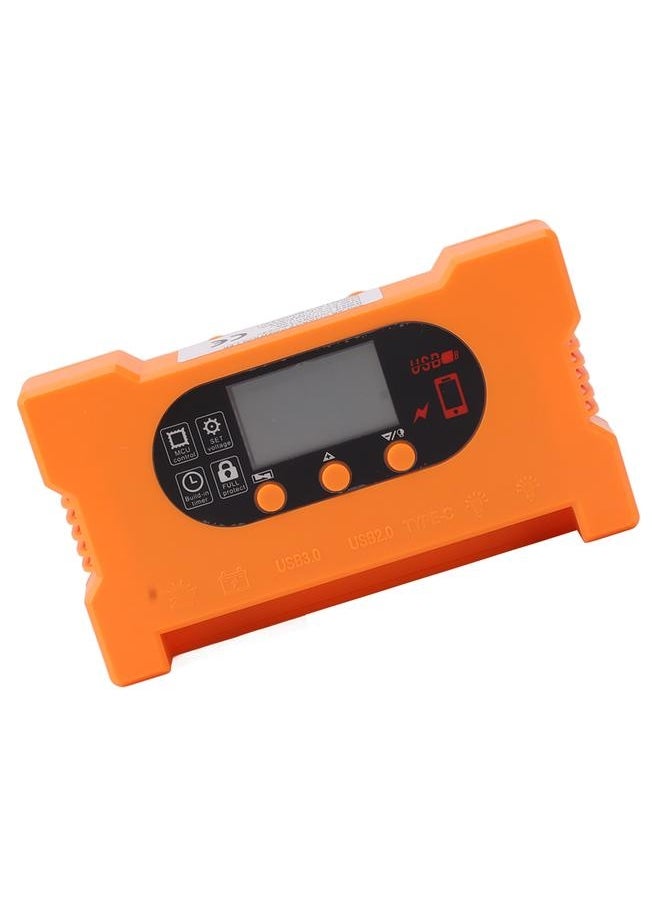 NIBEMINENT - Solar Charge Controller Dual USB Type C Fast Charge Solar Charge Discharge Controller for 12V 24V Battery Charging 100A - Image 1