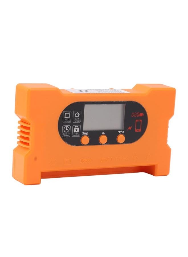 NIBEMINENT - Solar Charge Controller Dual USB Type C Fast Charge Solar Charge Discharge Controller for 12V 24V Battery Charging 100A - Image 1