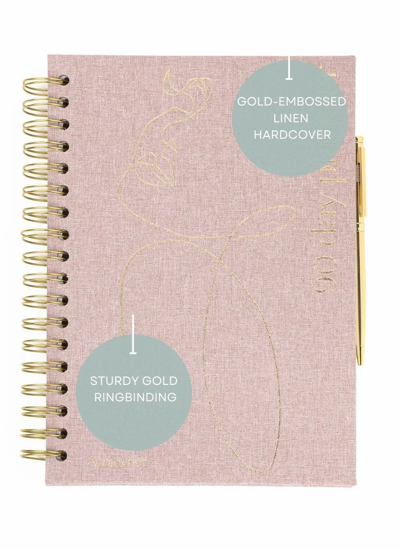 Prickly Pear Linen B5 Size Planner With Pen Included