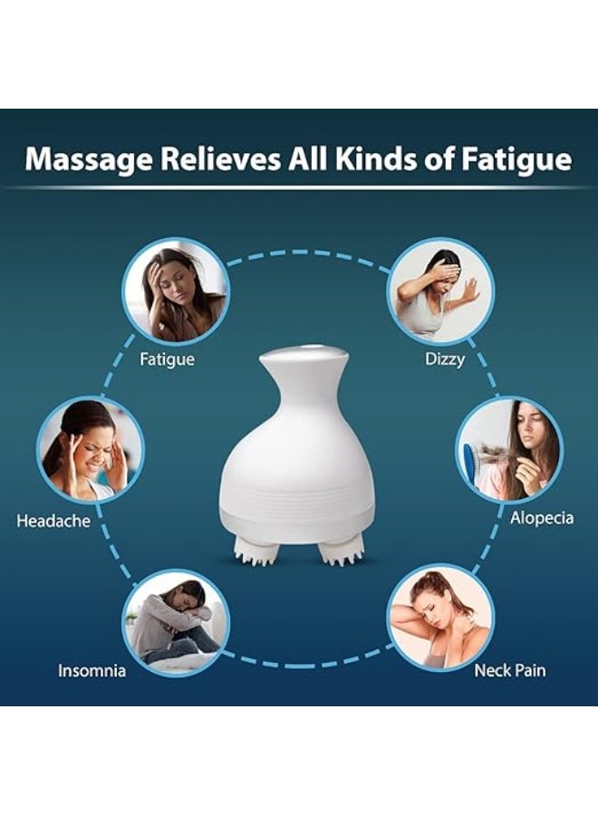 جهاز تدليك فروة الرأس كهربائي ذكي - 76 نقطة تدليك و 4 أوضاع - عملي لتخفيف التوتر - سهل الاستخدام ومناسب للشامبو - Image 2