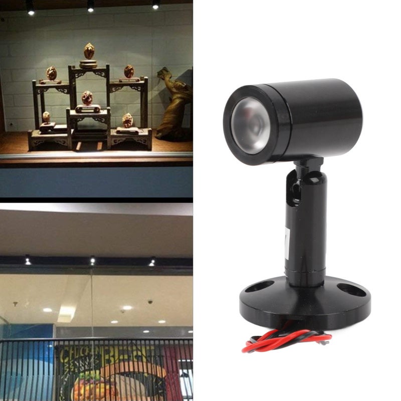 مصباحات LED الصغيرة 12 فولط بسمادة ألومنيوم - قابلة للدوران والتعديل في الاتجاه، مُوفرة للطاقة، إضاءة تلميح داخلية لعروض المجوهرات في الخزائن ومساحات الفن المنزلية والمعارض الفنية - Image 1