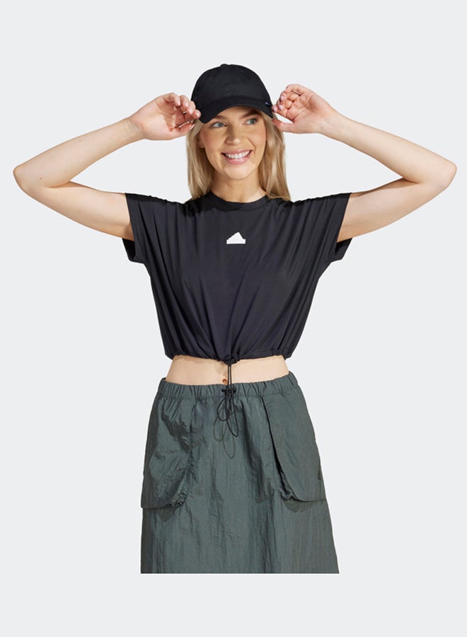 Adidas City Escape Crop T-Shirt With Bungee Cord - Image 1