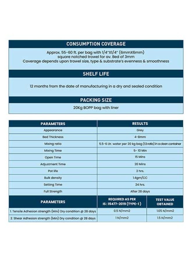 سوماني Ezy Fix Super 300 - لاصق بلاط بوليمر عالي القوة | رابطة مقاومة للماء ومرنة للسيراميك والبلاط المزجج - Image 3