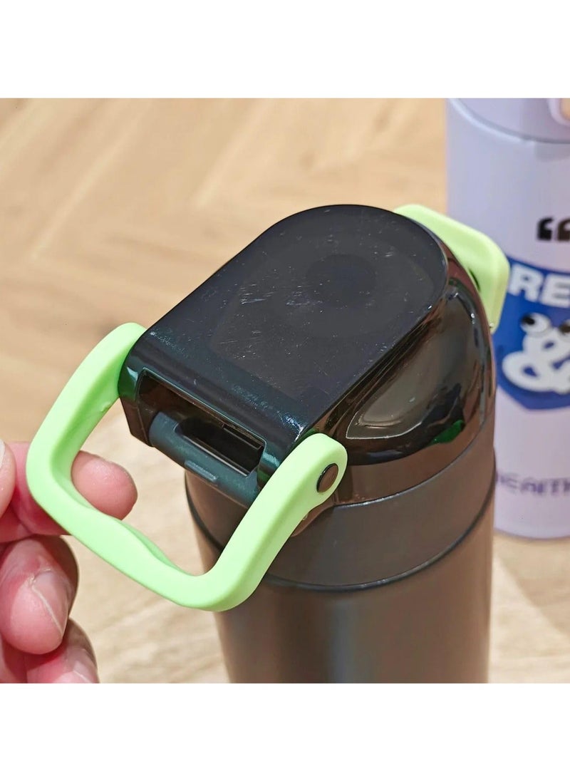 QSHOP - Thermal bottle with a tight lid with an open and close button, for hot and cold drinks - stylish and attractive cartoon design from QShop - Image 1