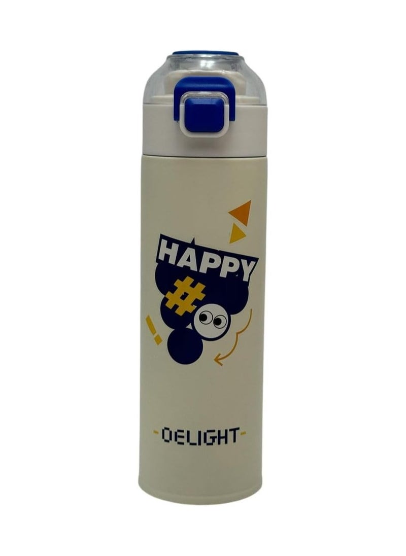 QSHOP - Thermal bottle with a tight lid with an open and close button, for hot and cold drinks - stylish and attractive cartoon design from QShop - Image 1
